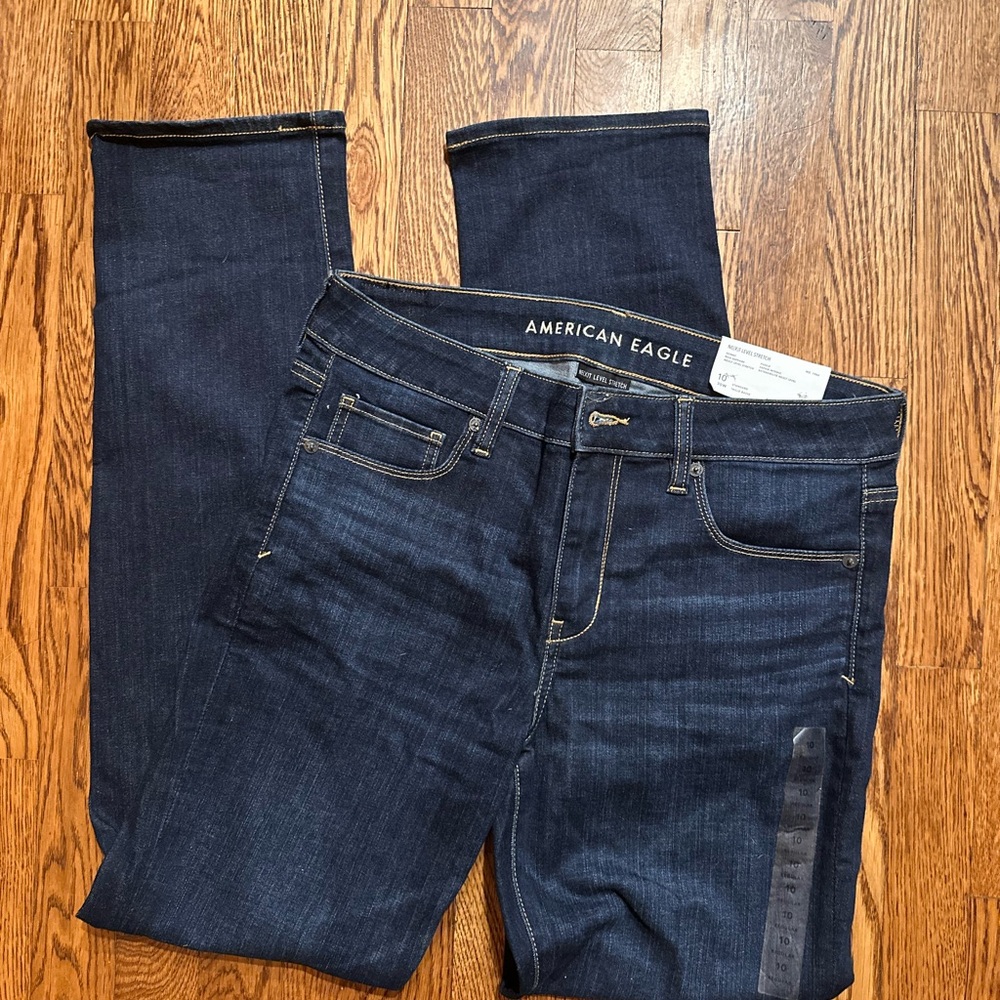 American Eagle Outfitters Dark Blue Skinny Jeans - Picture 1 of 2